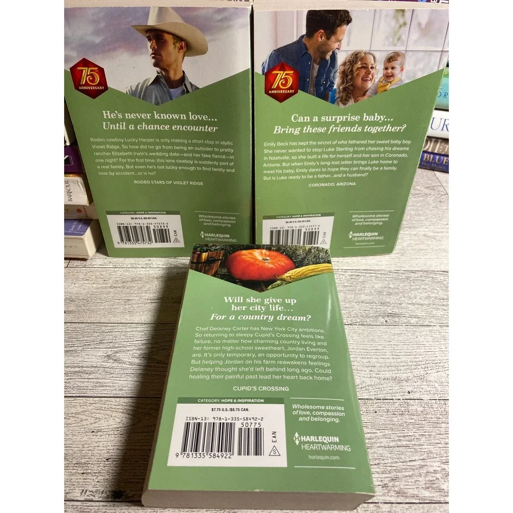 Harlequin Heartwarming LARGER PRINT Romance Novels Lot of 3 Cowboy Country
